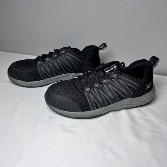 Reebok Work RB2211 Astroride Alloy Toe Shoes Black Men’s 5.5 Women’s 7.5 Safety - Picture 2 of 9